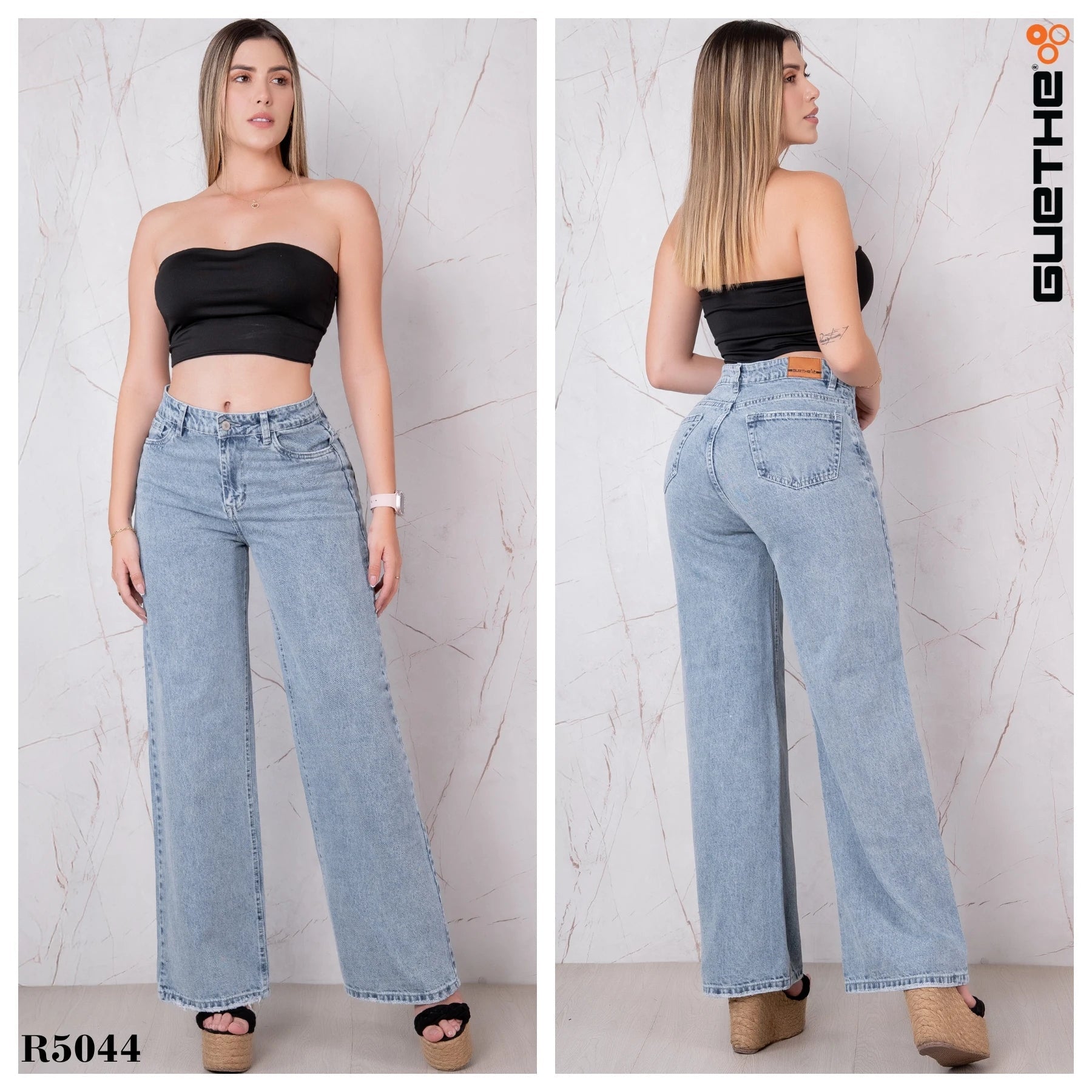 Jeans Bota Recta Rígido Mujer R5044 - Guethe08 | Fábrica de Jeans