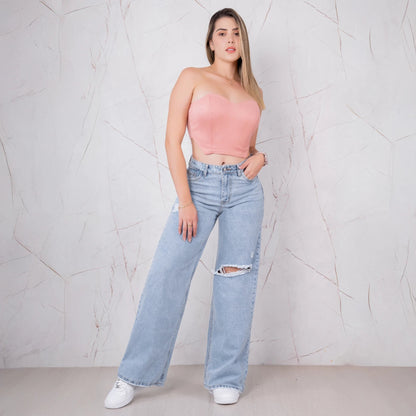 Jeans Bota Recta Rígido Mujer R5046 - Guethe08 | Fábrica de Jeans