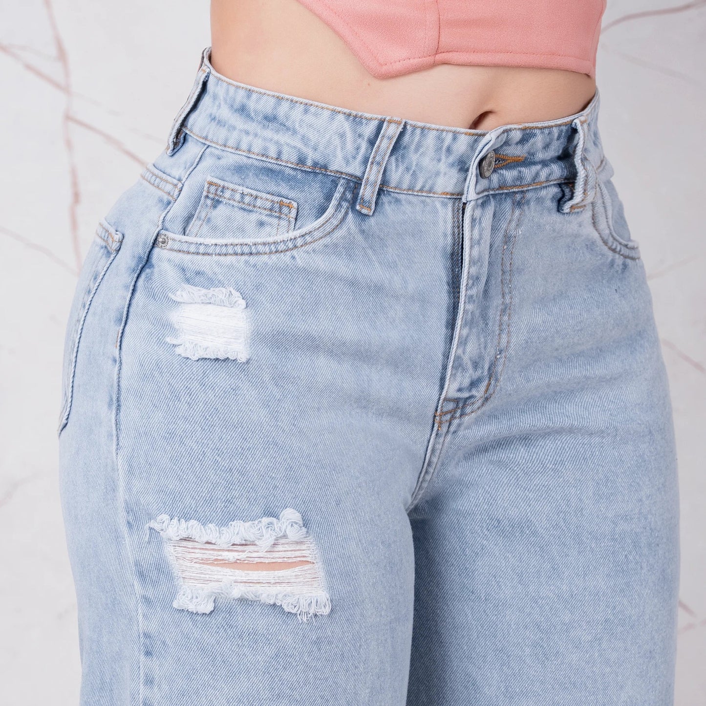 Jeans Bota Recta Rígido Mujer R5046 - Guethe08 | Fábrica de Jeans