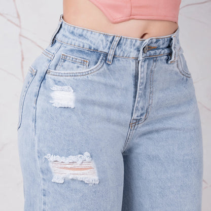 Jeans Bota Recta Rígido Mujer R5046 - Guethe08 | Fábrica de Jeans