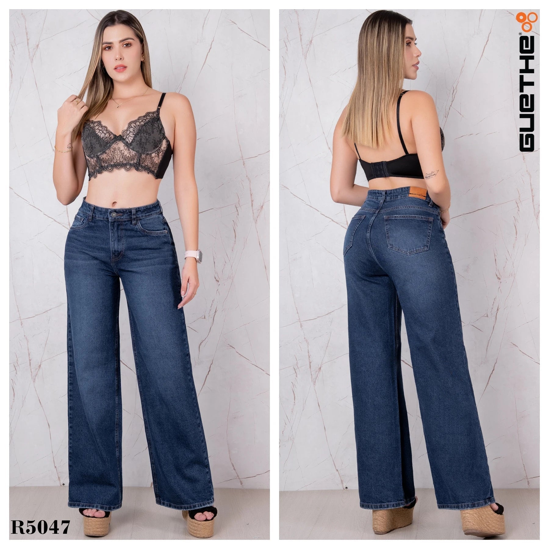 Jeans Bota Recta Rígido Mujer R5047 - Guethe08 | Fábrica de Jeans