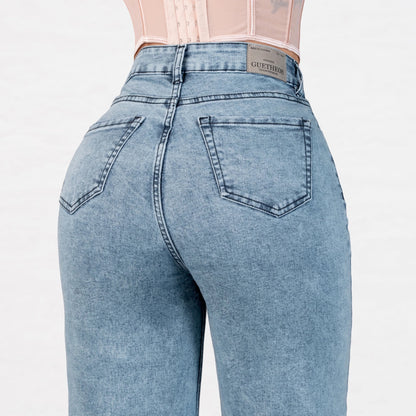 Jeans Bota Recta Strech Mujer L6064 - Jeans Colombianos GUETHE08