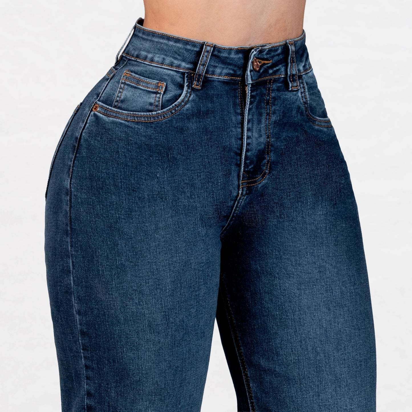 Jeans Bota Recta Strech Mujer L6067 - Jeans Colombianos GUETHE08