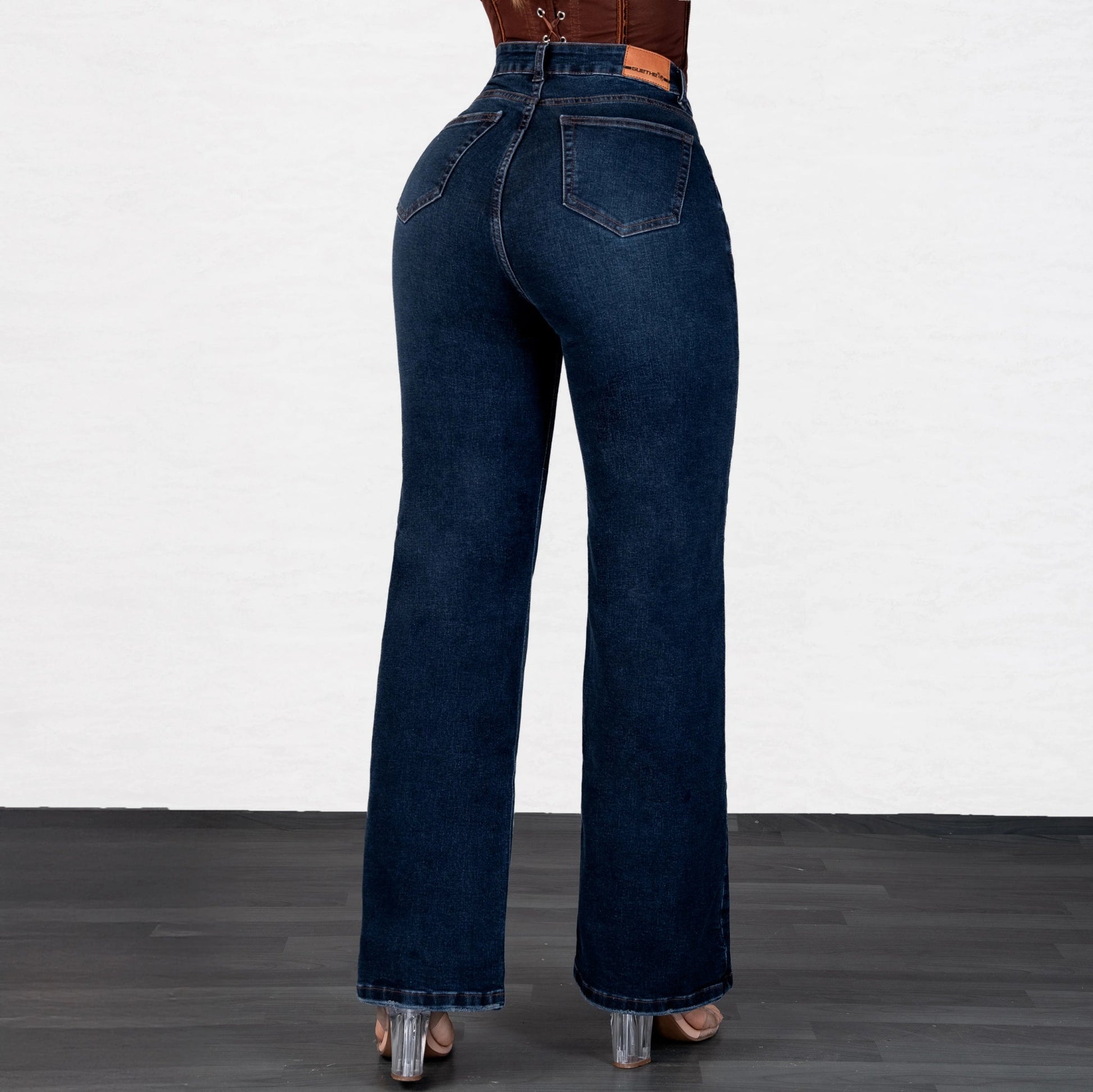 Jeans Bota Recta Strech Mujer L6068 - Jeans Colombianos GUETHE08