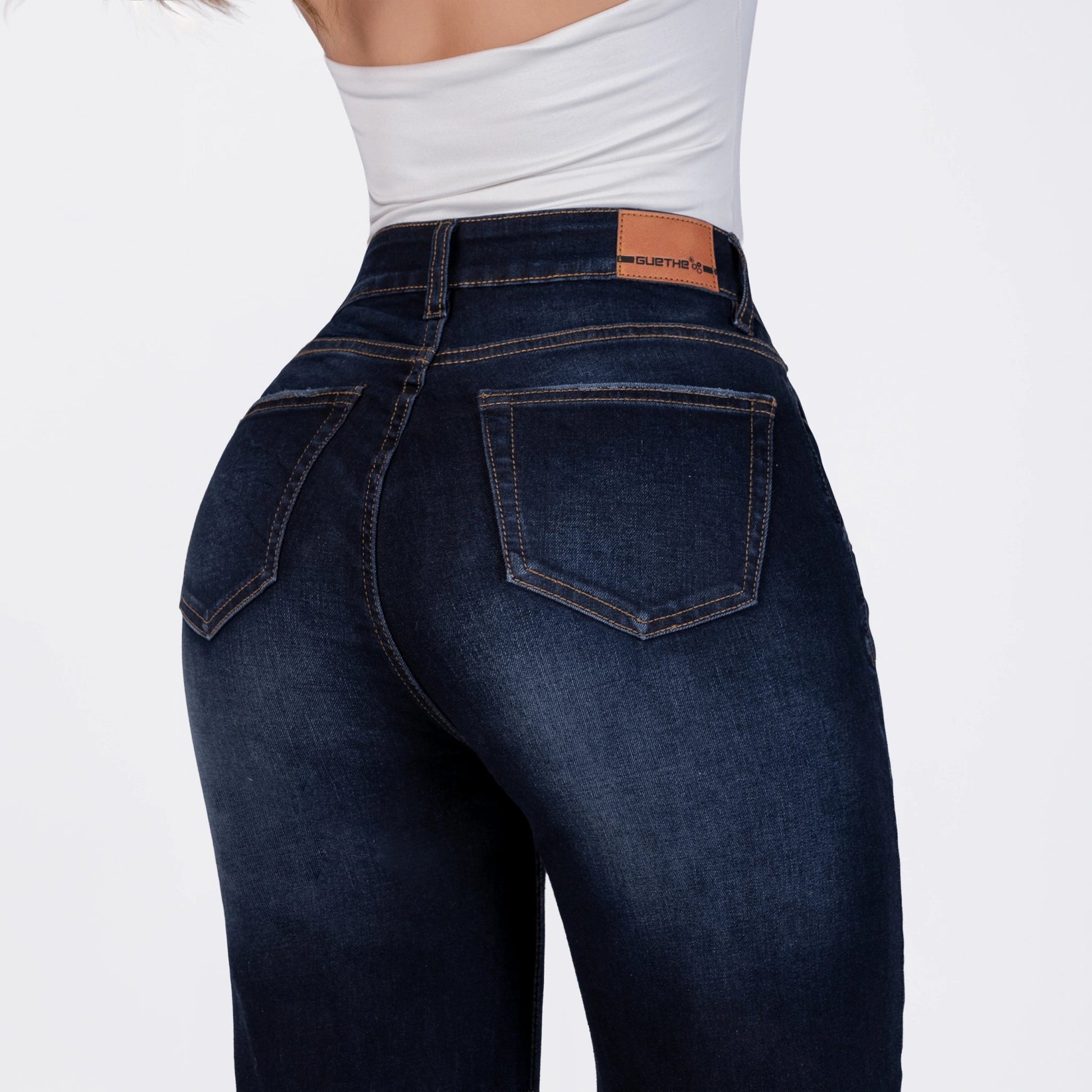 Jeans Bota Recta Strech Mujer L6069 - Jeans Colombianos GUETHE08