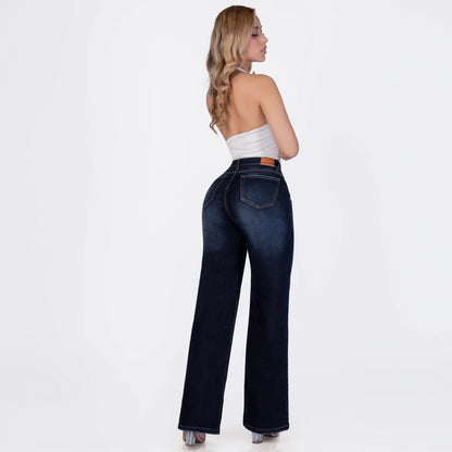 Jeans Bota Recta Strech Mujer L6069 - Jeans Colombianos GUETHE08