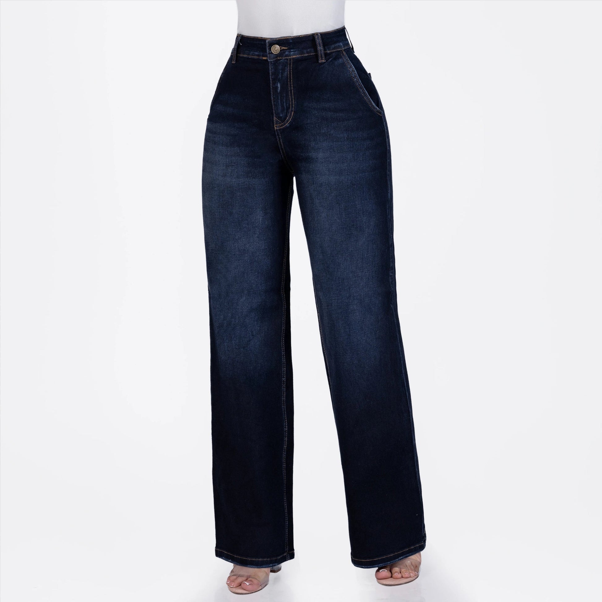 Jeans Bota Recta Strech Mujer L6069 - Jeans Colombianos GUETHE08