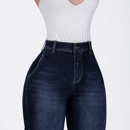 Jeans Bota Recta Strech Mujer L6069 - Jeans Colombianos GUETHE08