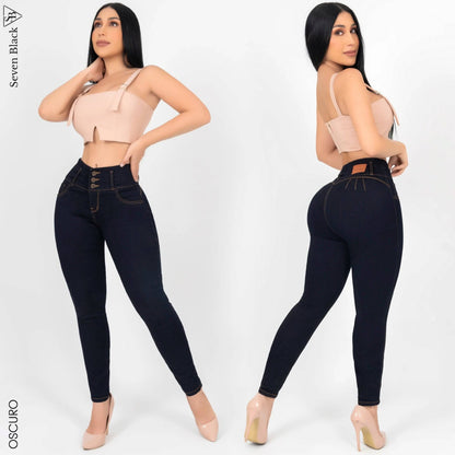 Jeans Mujer Pretina Ancha Claro PK003 - Guethe08 | Fábrica de Jeans