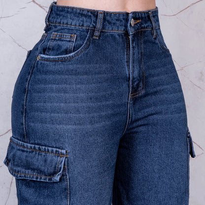 Jeans Palazzo Cargo Rígido Mujer R5030 - Guethe08 | Fábrica de Jeans