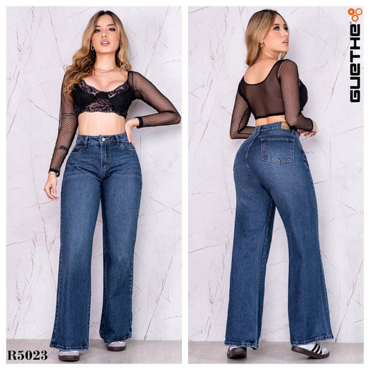 Jeans Palazzo Rígido Mujer R5023 - Guethe08 | Fábrica de Jeans