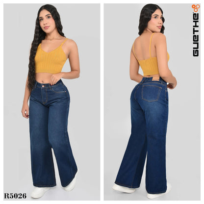 Jeans Palazzo Rígido Mujer R5026 - Guethe08 | Fábrica de Jeans