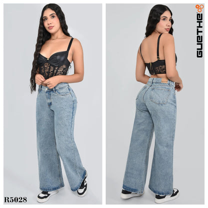 Jeans Palazzo Rígido Mujer R5028 - Guethe08 | Fábrica de Jeans