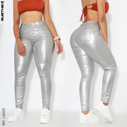 Jeans Push Up Efecto Cuero Mujer L6009 - Guethe08 | Fábrica de Jeans