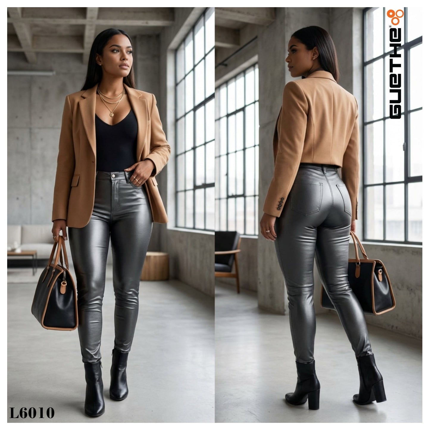 Jeans Push Up Efecto Cuero Mujer L6010 - Guethe08 | Fábrica de Jeans