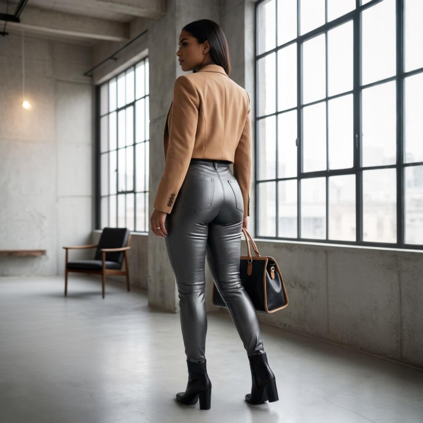 Jeans Push Up Efecto Cuero Mujer L6010 - Guethe08 | Fábrica de Jeans