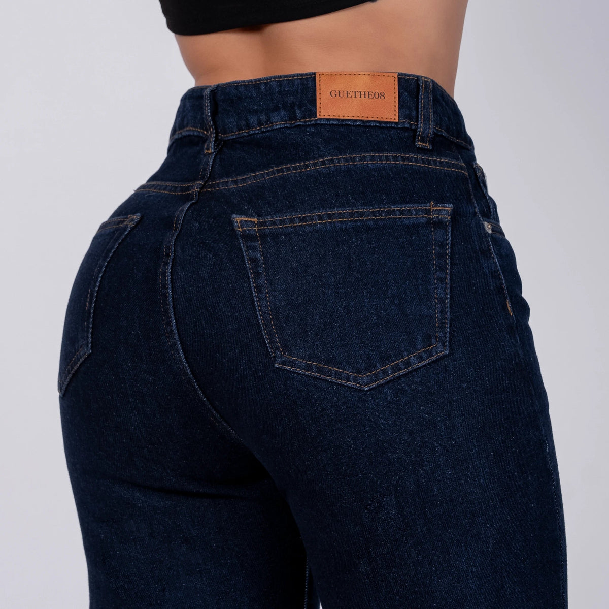 Jeans Rígido Bota Recta Mujer R5056 - Jeans Colombianos GUETHE08