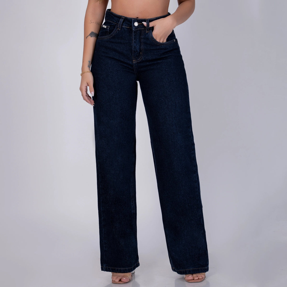 Jeans Rígido Bota Recta Mujer R5056 - Jeans Colombianos GUETHE08