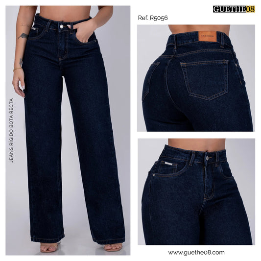 Jeans Rígido Bota Recta Mujer R5056 - Jeans Colombianos GUETHE08