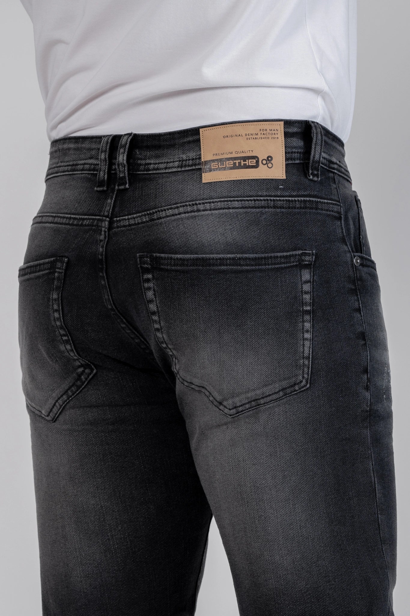 Jeans Skinny Hombre Gris P2115 - Jeans Colombianos GUETHE08