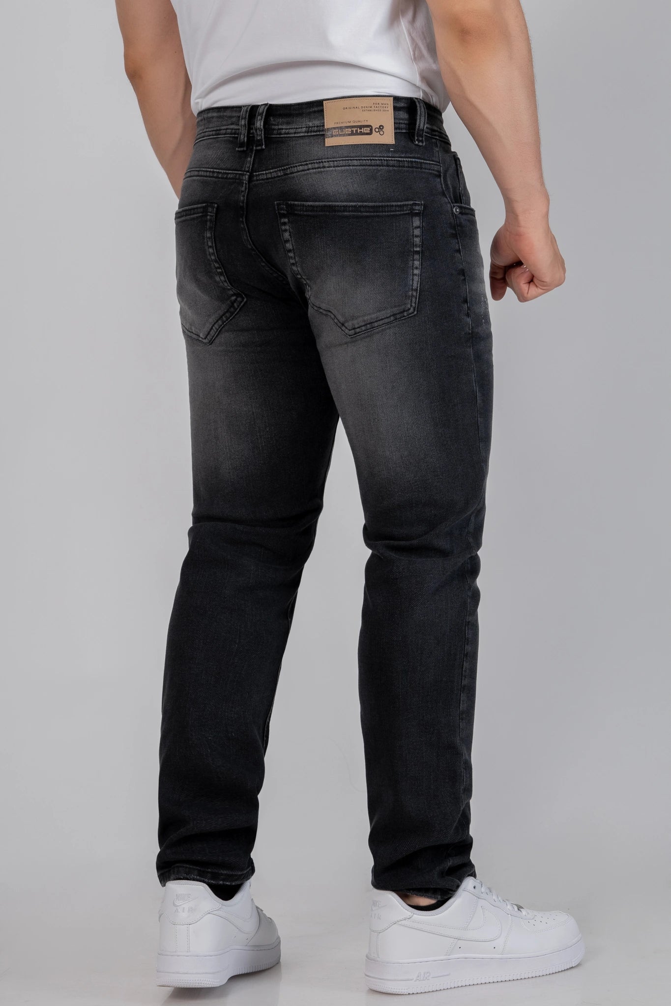 Jeans Skinny Hombre Gris P2115 - Jeans Colombianos GUETHE08