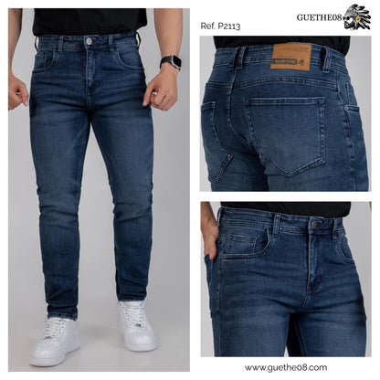 Jeans Skinny Hombre P2113 - Jeans Colombianos GUETHE08