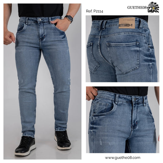 Jeans Skinny Hombre P2114 - Jeans Colombianos GUETHE08