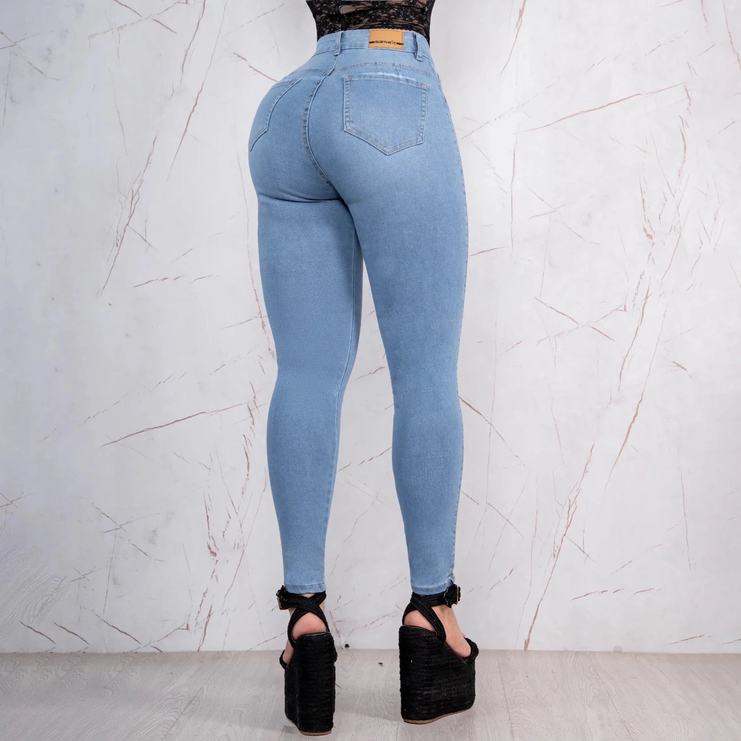 Jeans Skinny Push Up Tiro Alto L6057 - Guethe08 | Fábrica de Jeans