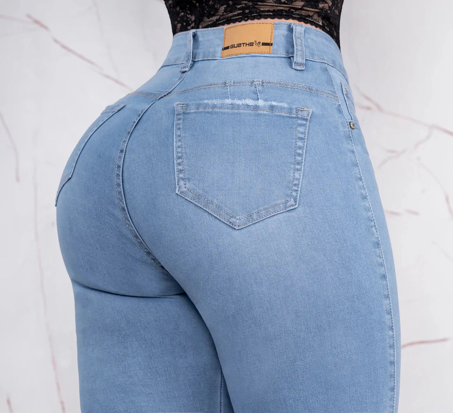 Jeans Skinny Push Up Tiro Alto L6057 - Guethe08 | Fábrica de Jeans