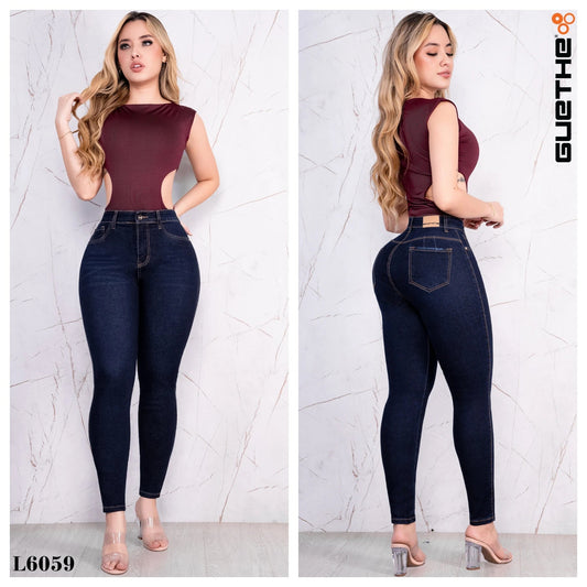 Jeans Skinny Push Up Tiro Alto L6059 - Guethe08 | Fábrica de Jeans