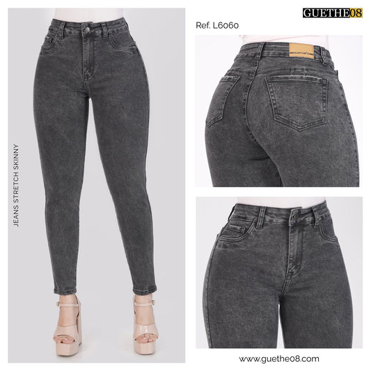Jeans Skinny Push Up Tiro Alto L6060 - Jeans Colombianos GUETHE08