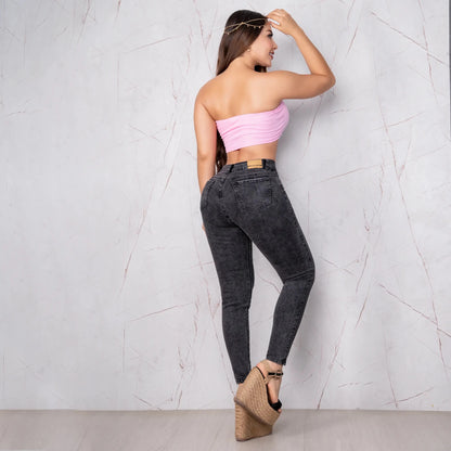 Jeans Skinny Push Up Tiro Alto L6060 - Guethe08 | Fábrica de Jeans