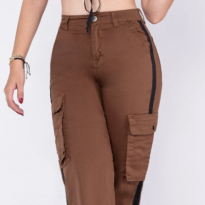 Pantalón Drill Cargo Marrón DR014 - Guethe08 | Fábrica de Jeans