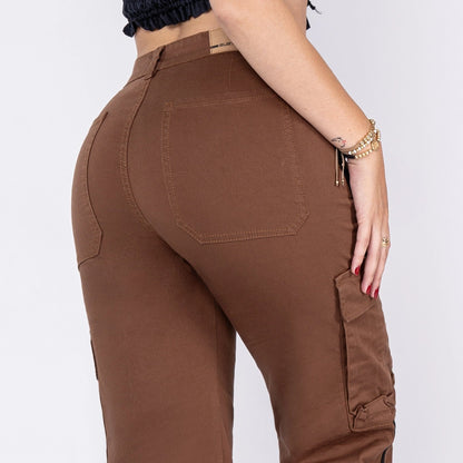 Pantalón Drill Cargo Marrón DR014 - Guethe08 | Fábrica de Jeans